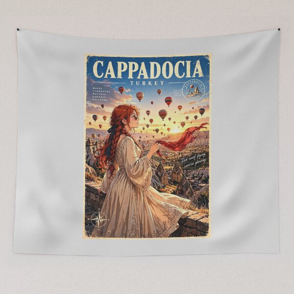 Item preview, Turkey — Cappadocia — A Magical Sunrise Above Fairy Chimneys and Floating Balloons designed and sold by DibujandoPorfa.