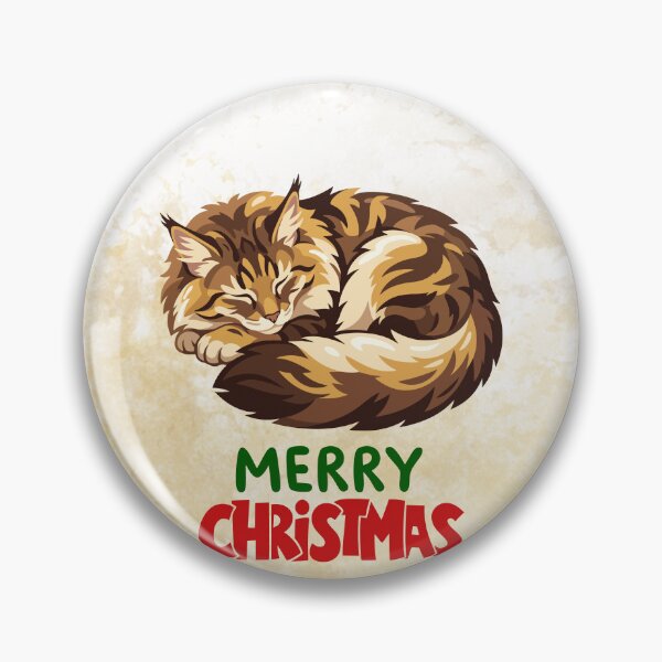 Item preview, Cute Maine Coon Cat Merry Christmas Holiday Art designed and sold by stormk10.