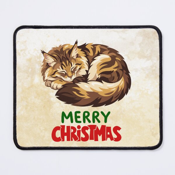 Item preview, Cute Maine Coon Cat Merry Christmas Holiday Art designed and sold by stormk10.