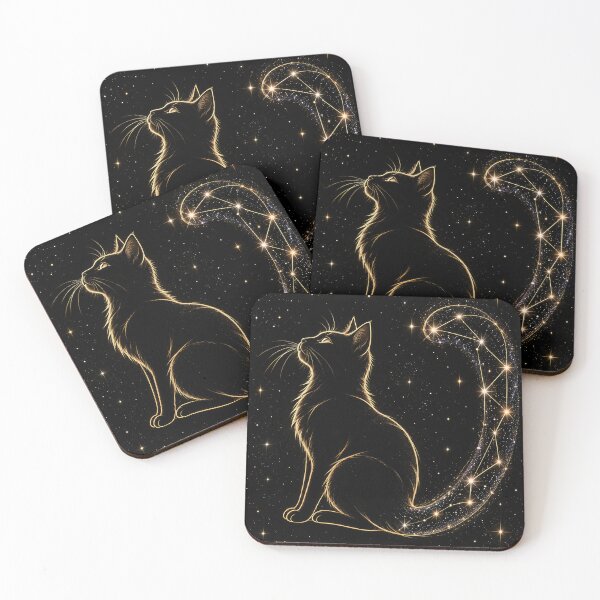 Item preview, Golden Celestial Cat Constellation designed and sold by The-Library.