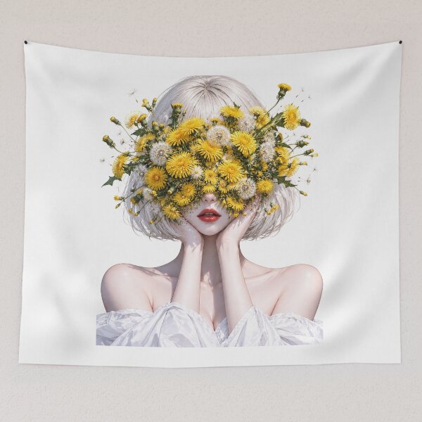 Item preview, Dandelion Dream The Girl Behind the Flowers designed and sold by kaipapershop.