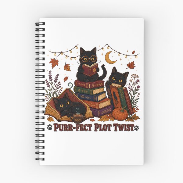 Item preview, Black Cat Reading Shirt, Purr-fect Plot Twist Bookish Tee designed and sold by MOSIDRIP™.