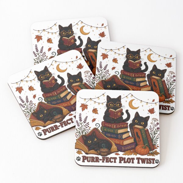 Item preview, Black Cat Reading Shirt, Purr-fect Plot Twist Bookish Tee designed and sold by MOSIDRIP™.
