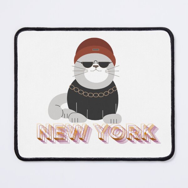 Item preview, cool streetwear cat New York retro urban typography designed and sold by stileepensieri.