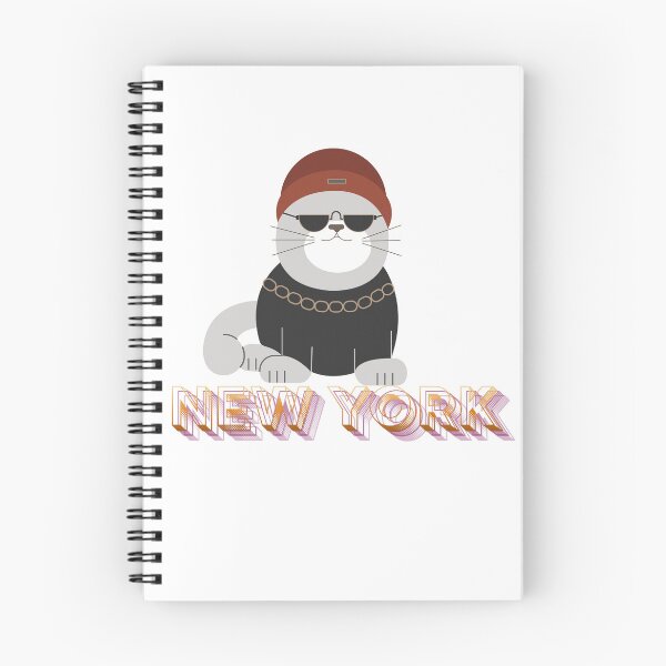 Item preview, cool streetwear cat New York retro urban typography  designed and sold by stileepensieri.