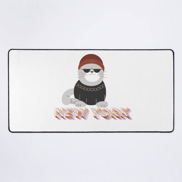 Item preview, cool streetwear cat New York retro urban typography designed and sold by stileepensieri.
