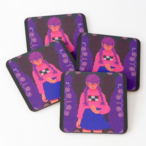 Item preview, Bold Graphic Illustration of a Young Girl in Pink Sweater designed and sold by Catsi-Nook-Art.