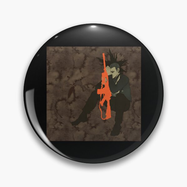 Item preview, Anime Character with Rifle in Grunge Style designed and sold by Catsi-Nook-Art.