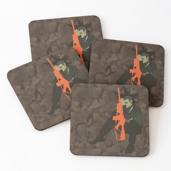 Item preview, Anime Character with Rifle in Grunge Style designed and sold by Catsi-Nook-Art.
