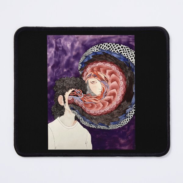 Item preview, Surreal Portrait with Spiraling Elements designed and sold by Catsi-Nook-Art.
