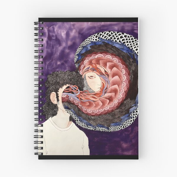 Item preview, Surreal Portrait with Spiraling Elements designed and sold by Catsi-Nook-Art.