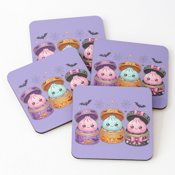 Item preview, Halloween Kawaii Dumplings – Cute Pastel Spooky Trio designed and sold by Travelslightly.