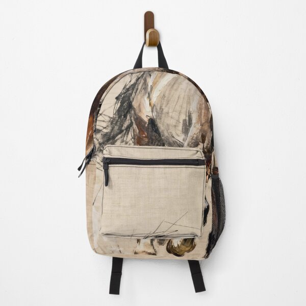 Item preview, Brown Horse Running Toward Sketch Linen designed and sold by KAMOCHI Art.