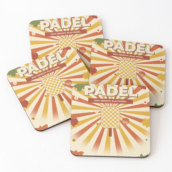 Item preview, Padel Groovy 70s Swirl Poster Design designed and sold by CourtCultureHQ.