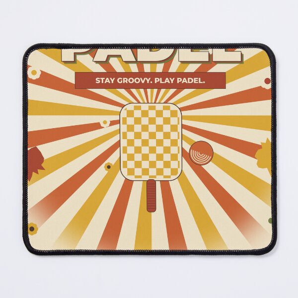 Item preview, Padel Groovy 70s Swirl Poster Design designed and sold by CourtCultureHQ.