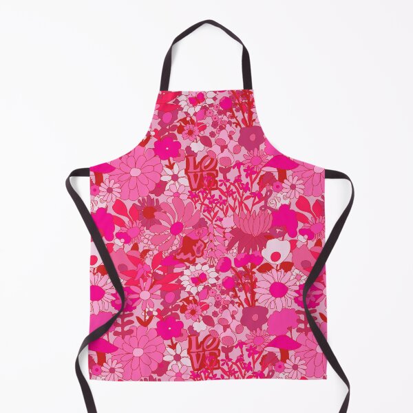 Item preview, 60's Groovy Garden in Tonal Psychedelic Pink + Red designed and sold by YesterdayColl.