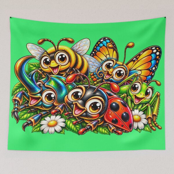 Item preview, Cute Bug Squad Happy Cartoon Insects Friends designed and sold by JanRizz.