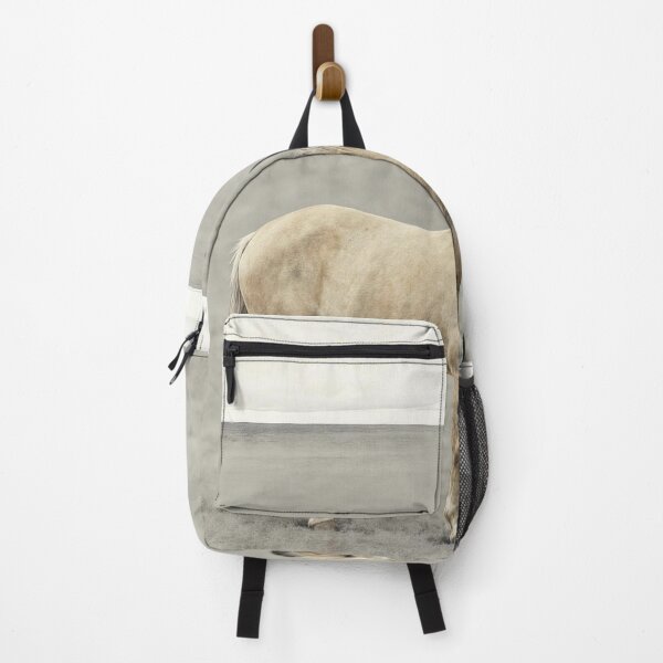 Item preview, Cream Horse Standing in Misty Gray Field Minimal designed and sold by KAMOCHI Art.