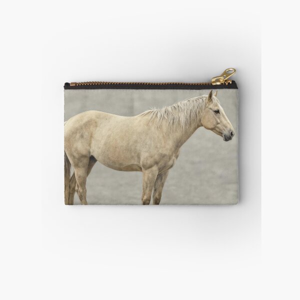 Item preview, Cream Horse Standing in Misty Gray Field Minimal designed and sold by KAMOCHI Art.