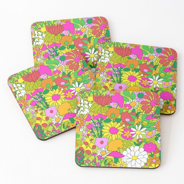 Item preview, 60's Groovy Garden in Lime Green designed and sold by YesterdayColl.