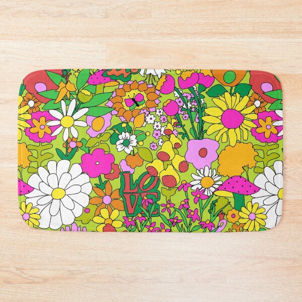 Item preview, 60's Groovy Garden in Lime Green designed and sold by YesterdayColl.