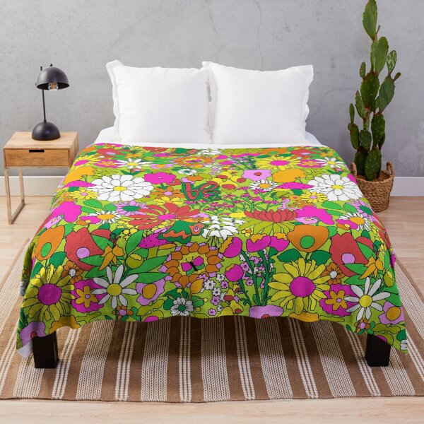 Item preview, 60's Groovy Garden in Lime Green designed and sold by YesterdayColl.