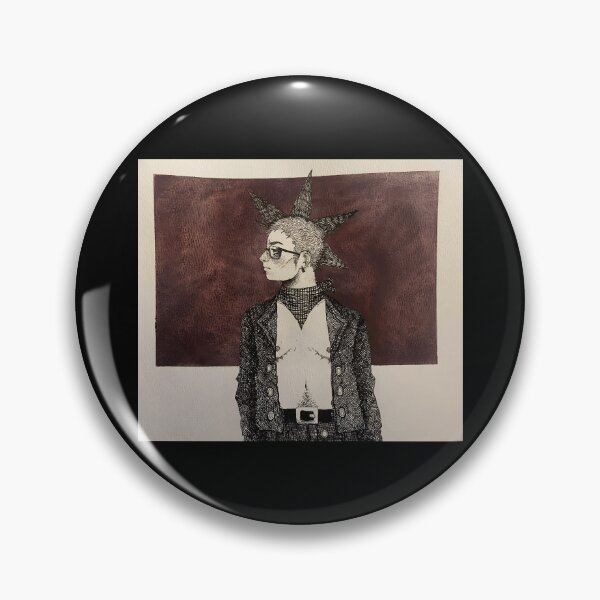 Item preview, Punk Style Portrait with Spiked Hair designed and sold by Catsi-Nook-Art.