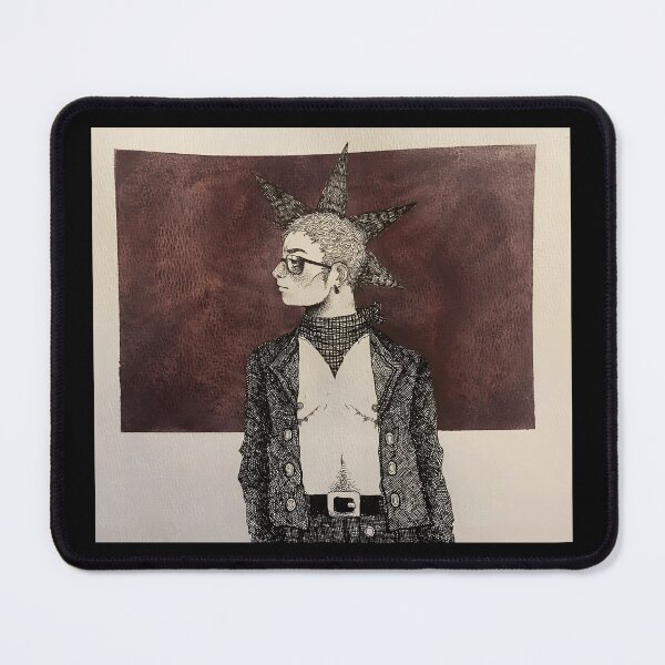 Item preview, Punk Style Portrait with Spiked Hair designed and sold by Catsi-Nook-Art.
