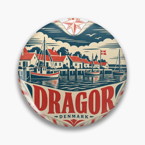 Item preview, Dragor Denmark Travel Souvenir Nautical Woodcut Heart designed and sold by VisualArtsOasis.