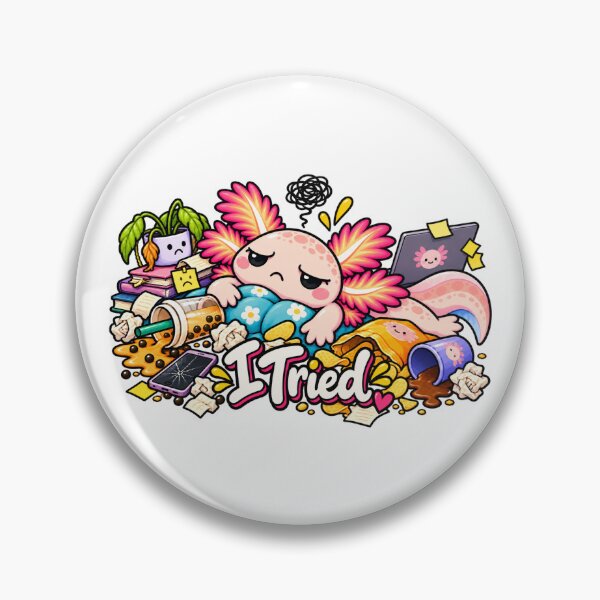 Item preview, I tried. Pink Axolotl Folk Art Illustration designed and sold by FavePopCulture.