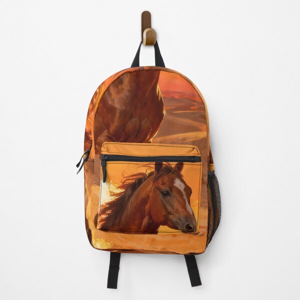 Item preview, Chestnut Horse Running Desert Sunset Golden Dust designed and sold by KAMOCHI Art.