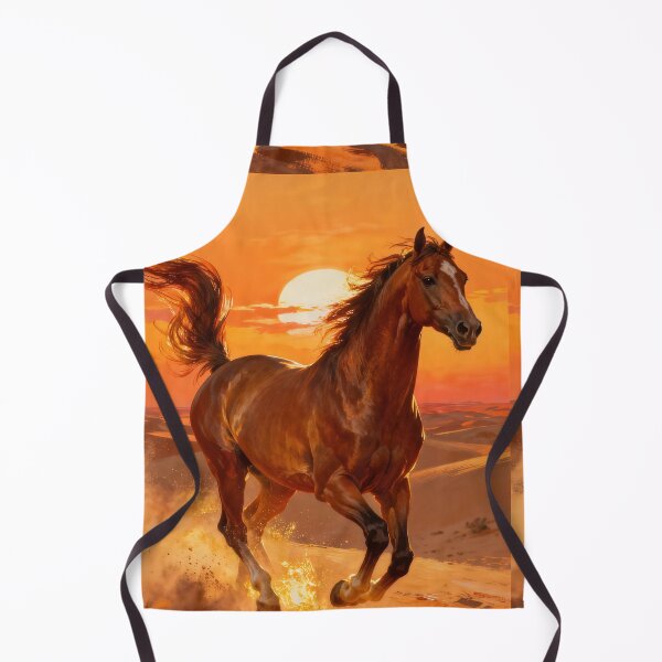 Item preview, Chestnut Horse Running Desert Sunset Golden Dust designed and sold by KAMOCHI Art.