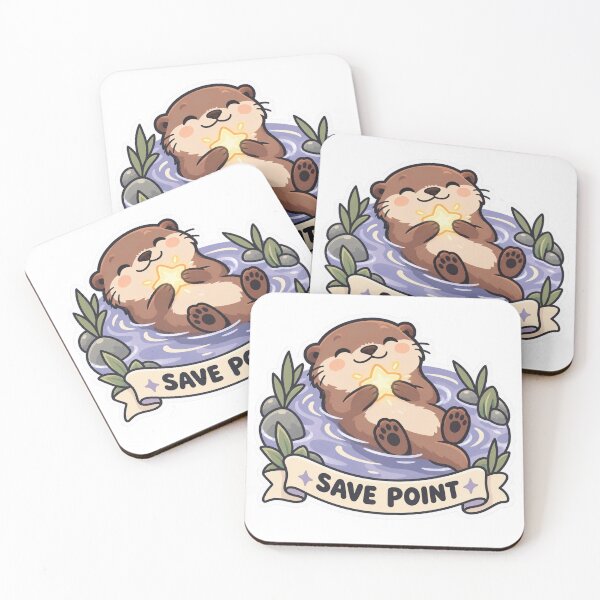 Item preview, Save Point - Cozy Gaming Otter designed and sold by DrowsySidequest.