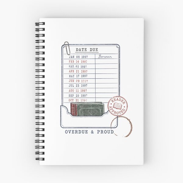 Item preview, Library Card Date Due Shirt, Overdue And Proud Tee designed and sold by MOSIDRIP™.