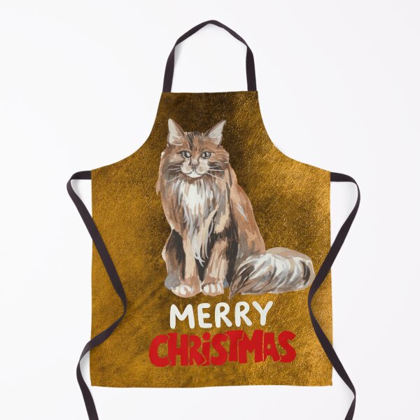 Item preview, Cute Maine Coon Cat Merry Christmas Holiday Art designed and sold by stormk10.