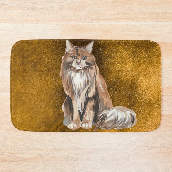 Item preview, Cute Maine Coon Cat Merry Christmas Holiday Art designed and sold by stormk10.