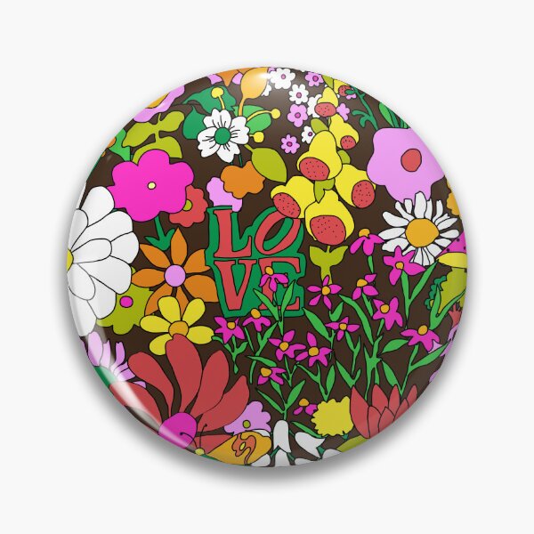 Item preview, 60's Groovy Garden in Chocolate Brown designed and sold by YesterdayColl.