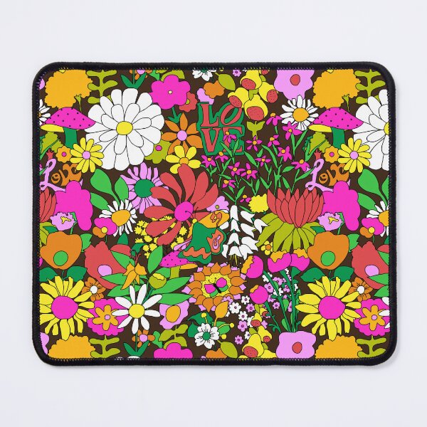 Item preview, 60's Groovy Garden in Chocolate Brown designed and sold by YesterdayColl.