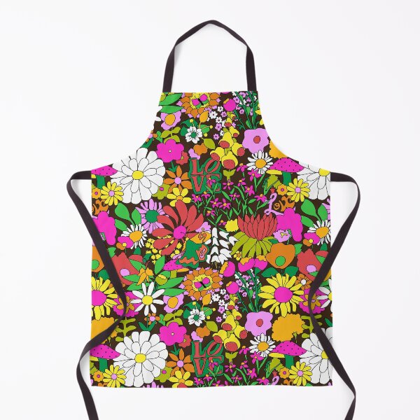 Item preview, 60's Groovy Garden in Chocolate Brown designed and sold by YesterdayColl.