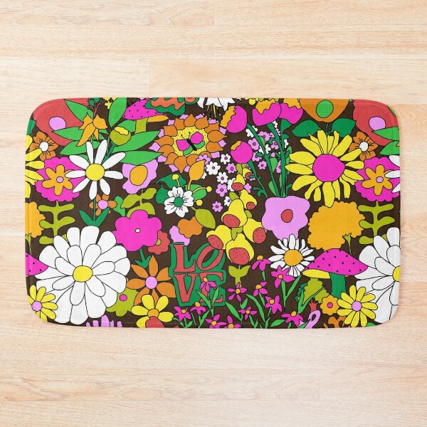Item preview, 60's Groovy Garden in Chocolate Brown designed and sold by YesterdayColl.