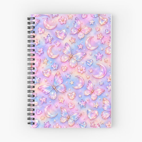 Item preview, Pastel Celestial Dreams – Iridescent Butterflies, Moons & Hearts designed and sold by HO•Designs.