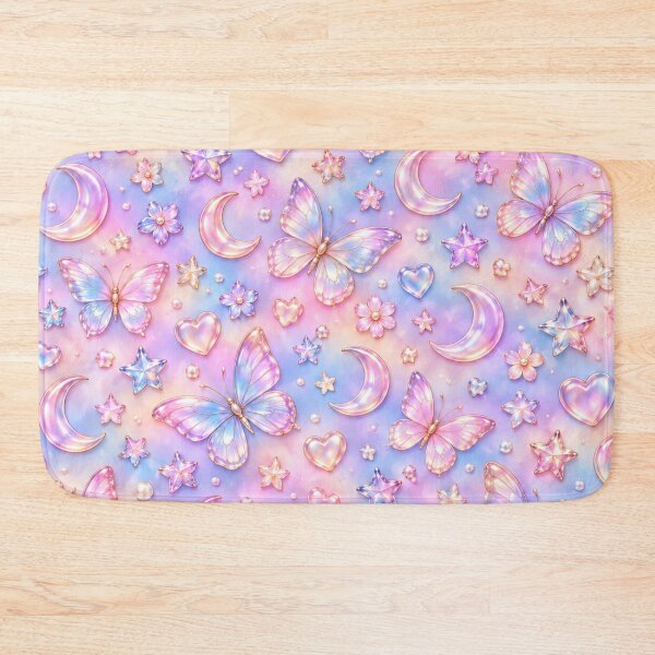 Item preview, Pastel Celestial Dreams – Iridescent Butterflies, Moons & Hearts designed and sold by HO•Designs.