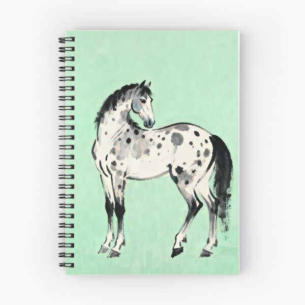 Item preview, Spotted Appaloosa Horse Looking Back Mint Green designed and sold by KAMOCHI Art.