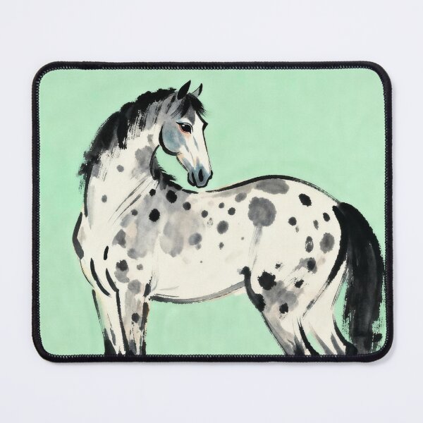 Item preview, Spotted Appaloosa Horse Looking Back Mint Green designed and sold by KAMOCHI Art.