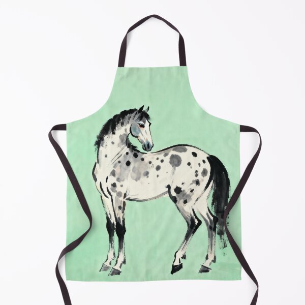 Item preview, Spotted Appaloosa Horse Looking Back Mint Green designed and sold by KAMOCHI Art.