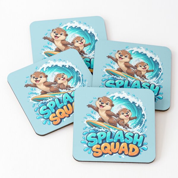 Item preview, Splash Squad Surfing Otters Beach Summer designed and sold by MH Digital Studio .