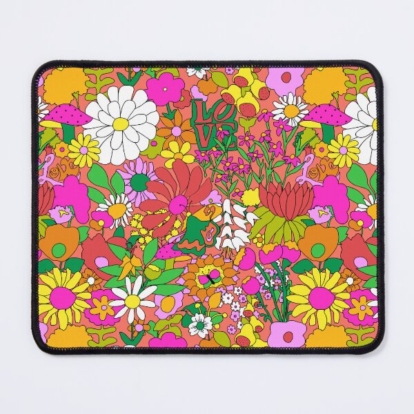 Item preview, 60's Groovy Garden in Peachy Orange designed and sold by YesterdayColl.