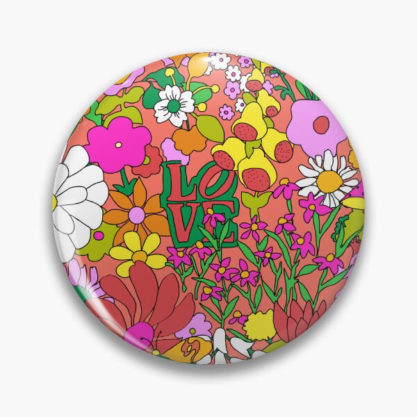 Item preview, 60's Groovy Garden in Peachy Orange designed and sold by YesterdayColl.