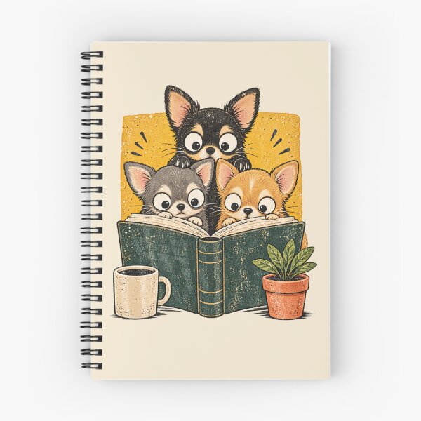 Item preview, Reading Chihuahuas Retro Book Lover Dog Art designed and sold by AmiGraph.