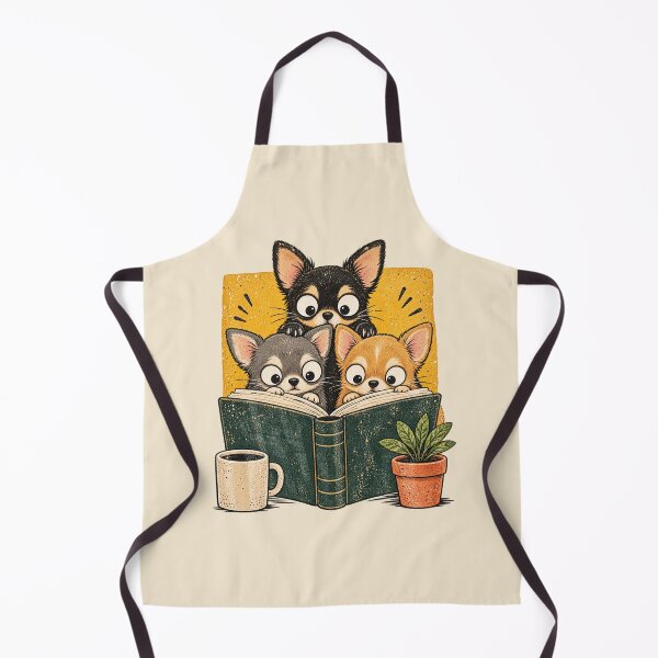 Item preview, Reading Chihuahuas Retro Book Lover Dog Art designed and sold by AmiGraph.